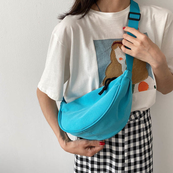 Korean canvas sling discount bag