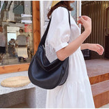 Lkblock Women Fashion Casual Hobo Bags  Large Capacity Shoulder Crossbody Bag Female  Wide Strap Handbag Brand Trending Underarm Purse