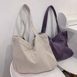 Lkblock Corduroy Shoulder Tote: Sleek and Versatile