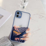 Lkblock Cartoon Scenery Girl Phone Case For iphone 7 8 Plus 16 15 14 13 11 12 Pro Max for iPhone X XR XS MAX Hard Shockproof Cover Funda