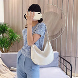 Lkblock Women Fashion Casual Hobo Bags  Large Capacity Shoulder Crossbody Bag Female  Wide Strap Handbag Brand Trending Underarm Purse