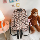 Lkblock Large Capacity Waterproof Fashion Nylon Women Backpack Female Leopard Print Travel Computer Bag College Girls School Bag