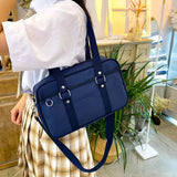 Lkblock JK Uniform Bag School Girls Preppy Style Japanese JK Shoulder Bag Small Nylon Bag Handbags Simple Hand Bag Crossbody Bags Women