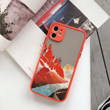 Lkblock Aesthetic Art Painted Mountain Scenery Phone Case for iphone 16 X XR XS MAX 7 8 Plus SE2 11 12 13 14 15 Pro Max Shell back Cover