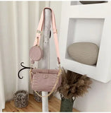 Lkblock Vintage Crocodile Women Shoulder Bag Luxury Designer Wide Strap Crossbody Bag Chain Sling Bag Pu Leather Ladies 3 Bag Set Wallet