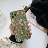 Lkblock Flower Plant Phone Case for iphone 11 12 13 14 15 Pro Max for iphone X XS MAX XR 6s 7 8 Plus Back Shockproof Cover Funda Shell