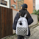 Lkblock Fashion Girls Plaid Backpack Waterproof Leisure Shoulder Bag Women Laptop Mochila Bookbag Travel Rucksack for Female