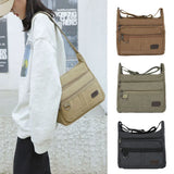 Lkblock Men's Canvas Shoulder Bag Bag Casual Large Capacity Multi-pocket Handbag Messenger Bag Ladies Bolsa Feminina Sac Crossbody Bags