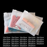 Lkblock 10Pcs 16Wires Frosted Zipper Bag Underwear Panties Socks Packaging Supplies Socks Cosmetic Storage Bags With Air Hole Resealable