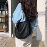 Lkblock Women Fashion Casual Hobo Bags  Large Capacity Shoulder Crossbody Bag Female  Wide Strap Handbag Brand Trending Underarm Purse