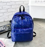 Lkblock Fashion Space Padded Women Backpacks Winter Down Cotton School Bags for Teenager Designer Travel Bag Female Big Purses New