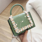 Lkblock Flower Lace Handbags Women's Crossbody Bags Fashion Gold Chain Ladies Messenger Bag Evening Clutch Female Purses