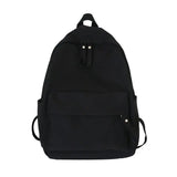 Lkblock Solid Black Backpack Water Proof Oxford School Bag Minimalist style Unisex Leisure Or Travel Bag Brand High Quality Shoulder Bag