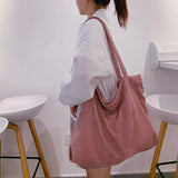 Lkblock Corduroy Shoulder Tote: Sleek and Versatile