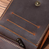 Lkblock Vintage Men Leather Wallet with Zipper Coin Pocket Handmade Short Genuine Leather Purse for Male Creative Design New