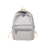 Lkblock New Teenager Canvas Backpack Gril Boy Schoolbag Softback Solid Color Casual Soft Handle mochilas mujer Escolar rucksack