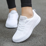 Lkblock Women Casual Shoes Fashion Breathable Walking Mesh Flat Shoes Woman White Sneakers Women Tenis Feminino Female Shoes