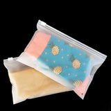 Lkblock 10Pcs 16Wires Frosted Zipper Bag Underwear Panties Socks Packaging Supplies Socks Cosmetic Storage Bags With Air Hole Resealable