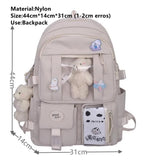 Lkblock Japanese High School Girls Backpack School Bags For Teenage Girls Multipockets New Backpack Women Mochila Feminina Bags