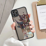 Lkblock Cartoon Scenery Girl Phone Case For iphone 7 8 Plus 16 15 14 13 11 12 Pro Max for iPhone X XR XS MAX Hard Shockproof Cover Funda