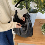 Lkblock Women Shoulder Bag Large Capacity Solid color PU Leather Female Casual hand Bag ladies handbags big totes