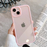 Lkblock Candy Transparent Phone Case For iPhone 13 12 mini 11 12 14 Pro X XR XS Max 7 8 15 Pro SE 2020 Shockproof Back Case Cover