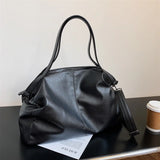 Lkblock Fashion Women Handbag PU Leather Large Capacity Crossbody Shoulder Bags Solid Female Tote Handbags Versatile Big Lady Hand Bag