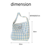 Lkblock 1 Piece Korean Fashion Sweet Shoulder Bag for Student Girl Embroidery Bowknot Style Crossbody Bag High Capacity Tote Storage Bag