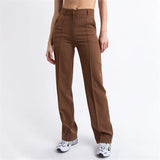 barn jacket outfits Spring 2024 New Pure Color Simple Fashion Straight Wide Leg Pants Slim Fit