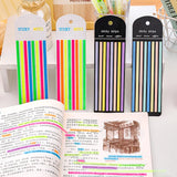 Lkblock 160Pcs/Set Color Stickers Transparent Fluorescent Index Tabs Flags Sticky Note Stationery Children Gifts School Office Supplie