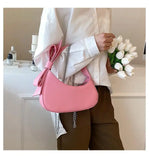 Lkblock Sweet Bow Pink Messenger Bag Women Summer Hot Girls Solid Y2k Crossbody Bags Aesthetic Ladies Hand Bags Fairy Core