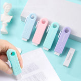 Lkblock Solid Color Rubber Erasers Simple Push-Pull Design Refillable Pencil Eraser School Office Supplies Student Stationery Gifts