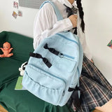 Lkblock Japanese Cute Bow Backpacks High Capacity Trendy Backpacks for Students Korean Ins Casual Versatile Commuting Traveling Bag Y2k