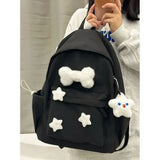 Lkblock Japanese Kawaii Star Bone Backpack for Girls Large Capacity Cute Backpacks Korean Leisure Sweet Fashion Student Schoolbags Y2k