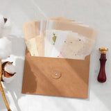 Lkblock 5/10pcs Vintage Kraft Paper Envelopes with Button String Tie Greeting Cards Postcards Letter Pads Cover Korean Stationery Office