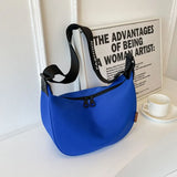 Lkblock Casual Nylon Shoulder Women's Bags New Fashion Trend Travel Crossbody Hobos Bag Luxury Design Handbag Purse Blue Green