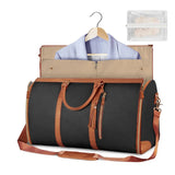 Lkblock 1pc Foldable Women's Travel Convenient Carry-on Clothing Bag Large PU Leather Duffel Bag Women's Business Travel Bag