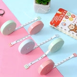 Lkblock Solid Color Round Soft Tape Rulers Simple Body Sewing Flexible Measuring Tools School Student Supplies Gifts Tailor Craft