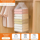 Lkblock Clear Plastic Storage Bag for Clothes - Foldable Drawer Organizer for Closet