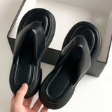 Lkblock Thick Soled Slippers Sandals for Women Summer Casual Flip Flops New Clip on Beach Sandales Shoes Black White Slides Femme