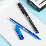 Lkblock Erasable Gel Pens Set, 0.5mm Fine Point, Blue, Black Ballpoint Pen for Writing, Stationery, Office, School Supplies