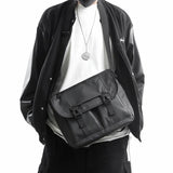 Lkblock Japanese Nylon Travel Shoulder Man Bag Streetwear Style College Teens Sling Men’s Bag Messenger Bags Causal School Cross Bag