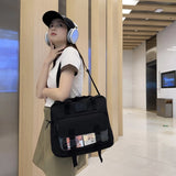 Lkblock Kawaii Backpack Women Large-capacity Nylon Bag College Student Book Bag Tote Handbags Transparent Itabag Crossbody Bags Bolsos