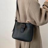 Lkblock Retro Messenger Bag New Women's Wide Shoulder Strap Underarm Bags High Quality Shoulder Bags Commuter Bags
