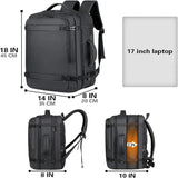 Lkblock New 45 Large-Capacity Business Travel Shoulder Bag Expandable Multifunctional USB Charging Men's Waterproof Backpacks