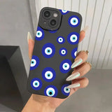 Lkblock Colorful Eyes Pattern Soft Phone Case for iPhone 16 15 14 12 11 13 Pro Max 14Plus 12 13 Mini 7 8 Plus X XS Max XR SE2 Back Cover