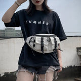 Lkblock Harajuku Dark Work Clothes Versatile Chest Bag South Korea Ulzzang Riding Diagonal Straddle Function Bag Neutral Waist Bag