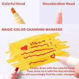 Lkblock Double-ended Magic Color Changing Highlighter Pen Set, Student Diary Scrapbook Painting, DIY Making, School office stationery