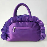 Lkblock Gothic Purple Y2k Hand Bag Women New Dark Lolita Soft Chic Handle Purse Female Vintage Flower Cute Mini Bag