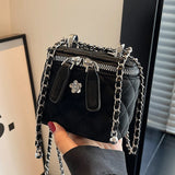 Lkblock PU Luxury Mini Box Crossbody Bags For Women Luxury Square Adjustable Chain Crossbody Women Girl Shoulder Flap Bag